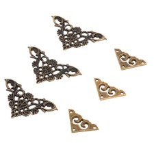12pcs Antique Jewellry Gift Box Wood Corner Protector Guard Decorative Hardware