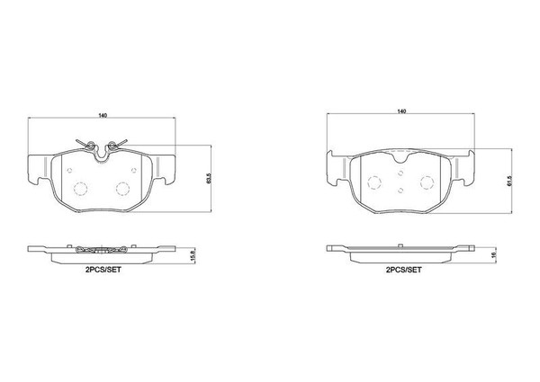 Brembo P 36 039 Bremsbelagsatz, Scheibenbremse FüR Jaguar Land Rover-image
