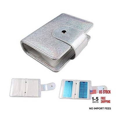 20Slots Nail Stamping Plate Case Holographic Nail Art Image Holder Silver