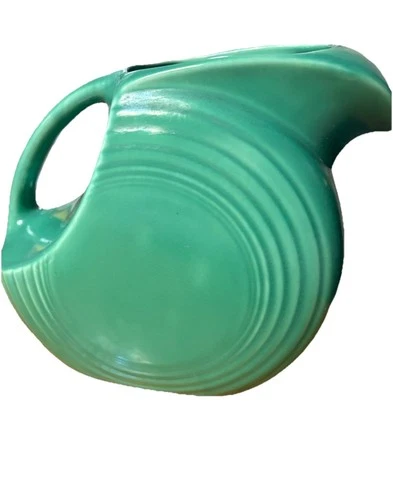Vintage Original Green Fiestaware Round Disc Pitcher