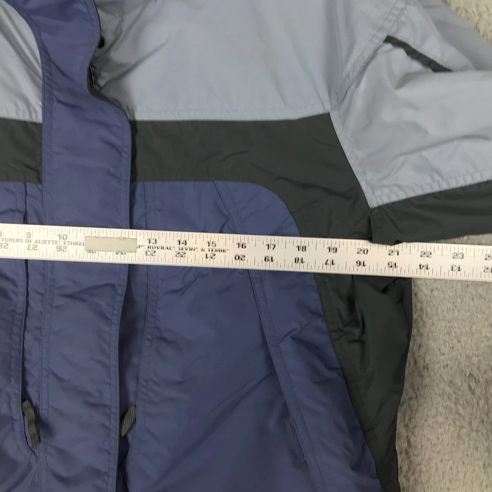 Chaqueta Columbia Mujer Mediana Azul Gris Cape Ridge Capucha Parka Abrigo Impermeable Foto 3 de 4