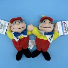 The Disney Store Exclusive Tweedle Dee & Tweedle Dum 7" Mini Bean Bag Plush