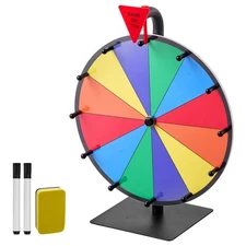 Uimoso 12-Inch Spinning Prize Wheel with 12 Sections and Tabletop Stand