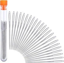Large Eye Sewing Needles, 2.05 inch Sharp 2.05in, 23pcs, Silver 