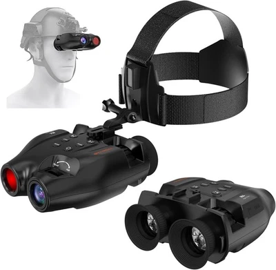 Nachtsichtgerät kopfmontierbar, wiederaufladbar, digitales IR Fernglas Geschenk - Bild 1 von 4