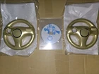 Nintendo Wii Mario Kart Disc W/2 Gold Wheels - Tested & Works - MINTY DISC