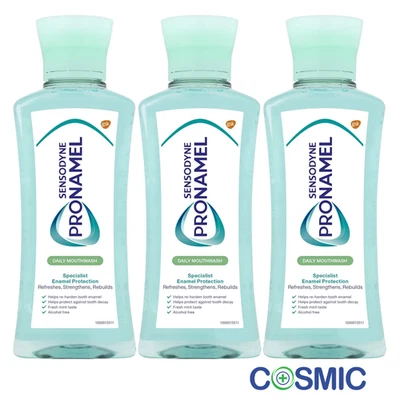 3 X Sensodyne Pronamel Daily Mouthwash 250ml
