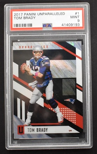 Tom Brady 2017 Panini Unparalleled Mega Moon Lava #1 Patriots PSA 9 MINT