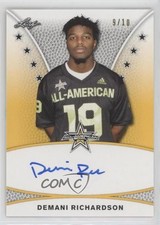 2019 Leaf Metal US Army All-American Bowl Yellow 9/10 Demani Richardson Auto 2u6