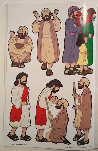 Flanell Figuren Geschichte Jesu Evangelium Licht Komplettset Christliche Bibel Geschichten Sehr guter Zustand - Bild 2 von 6