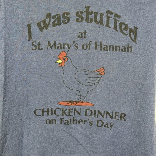 Vintage Youth 6/8 T-Shirt I was stuffed at St. Mary's of Hannah Chicken Dinner - Picture 2 of 7