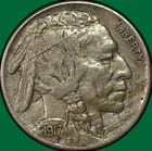 1917 Buffalo Nickel Choice Extremely Fine XF+ Coin #39466