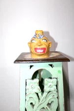stacy lambert pottery, face jugs, folk art  5''tall x4'' wide
