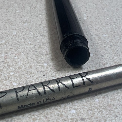 Parker 61 Black Black with 12kt Gold Filled Cap Activated Ball Point Pen - Picture 13 of 17