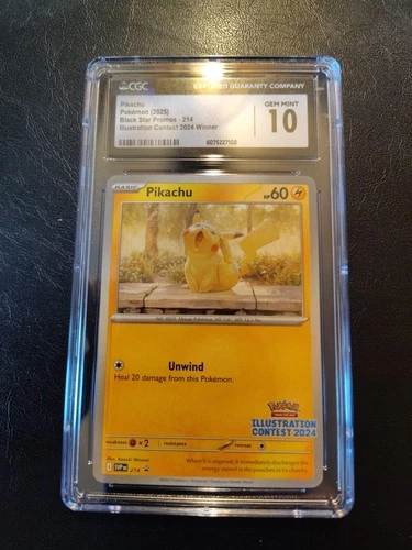 Pikachu 214 Illustration Contest 2024 Winner Promo Sv: Scarlet & Violet CGC 10