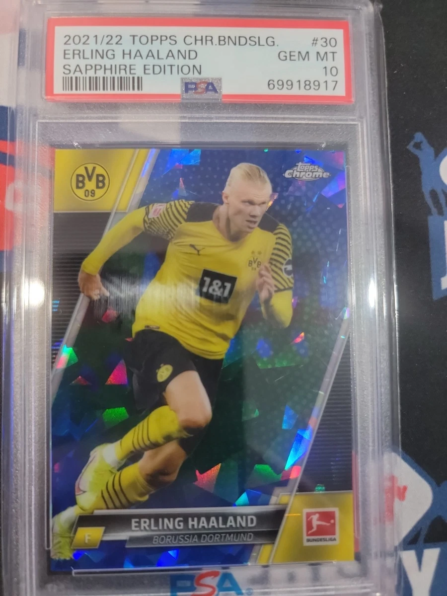 2021-22 Topps Chrome Bundesliga Sapphire Edition Erling Haaland