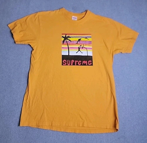 Supreme Dunk Tee Shirt Homme Grand Orange Basketball Dauphin Hype Y2K USA