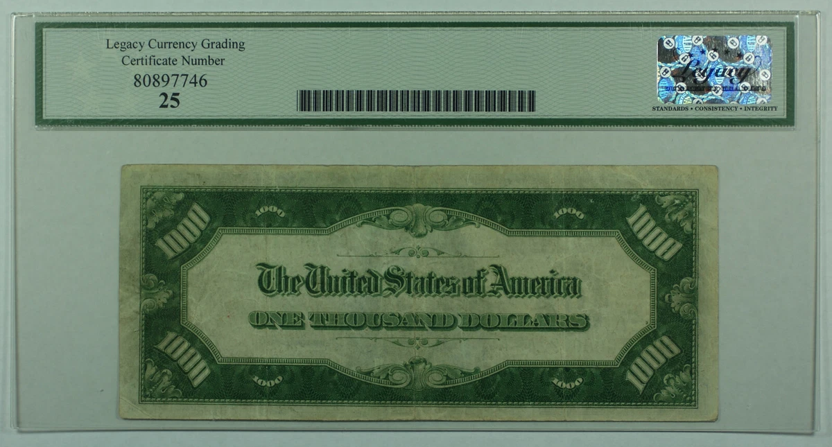 One thousand clearance dollar bill