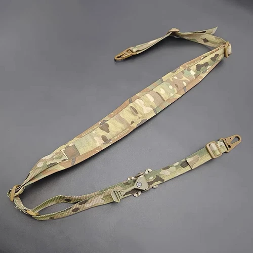 Ferro Slingster Weapon Sling Tan with Hardware Adjustable Shoulder Strap Buckle - Picture 9 of 34