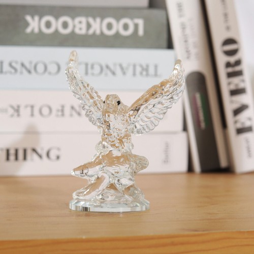 Crystal Flying Eagle Wing Figurine Collectible Glass Animal Ornament Home Decor - Picture 2 of 5
