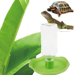 Reptile Feeder Automatic Water Food Feeding Plate Lizard Turtle