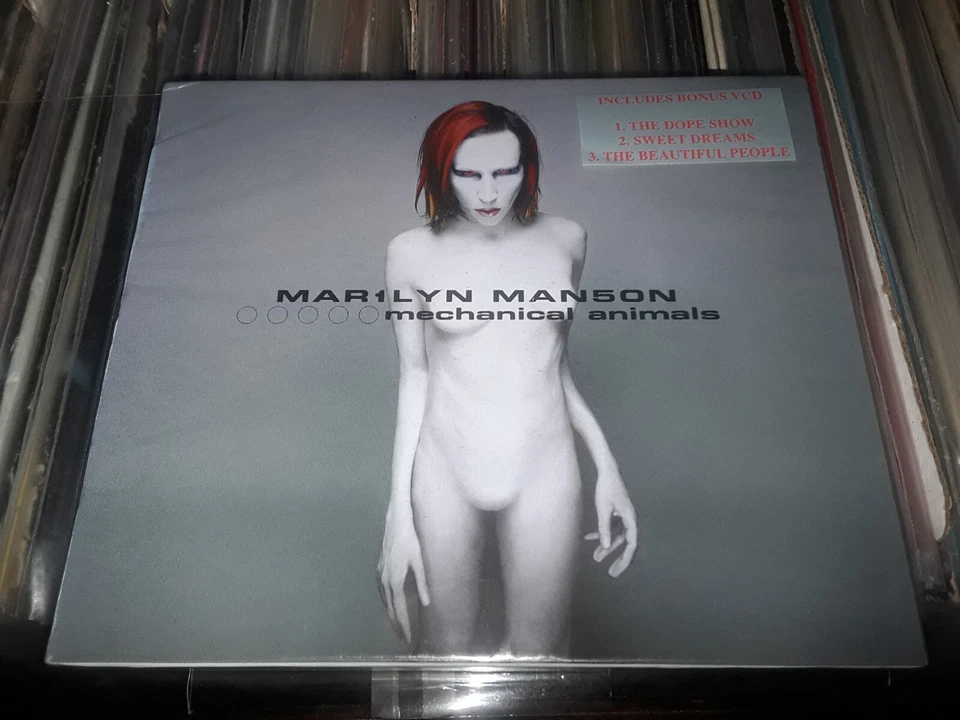 MARILYN MANSON 2CD MECHANICAL UK IMPORT HYPE STICKER SLIPCOVER SEALED BONUS CDV - Image 2 of 4