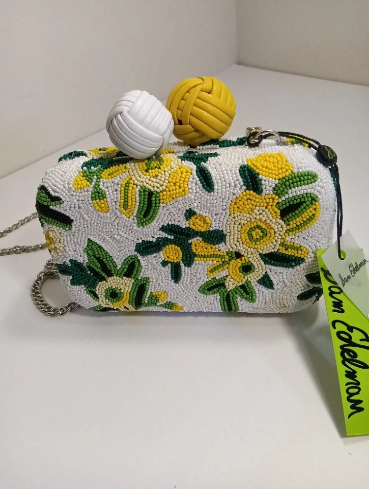 Nuevo con etiquetas Bolso sin asas Sam Edelman Annabelle estuche rígido con cuentas talla OS venta al por menor $128.00 Foto 2 de 4