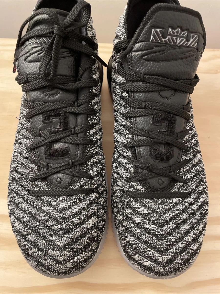 107 Nike Sneakers Black White Knit LeBron 16 XVI EP Oreo Size 9 AO2595 006