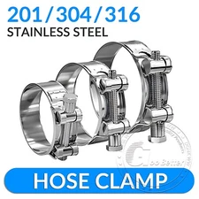 Jubilee Super Clamps Heavy Duty Exhaust Supra T Bolt Stainless Marine Steel Clip