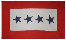 3x5 Military Four Blue Star Service Star Banner 5x3ft Flag Grommets Polyester