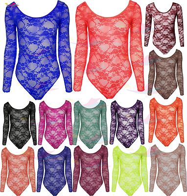 Damen Body Damen Spitze Body Turnanzug Damen Blumen Sexy Body Top 8-26 