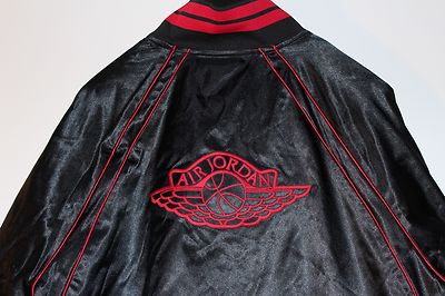 Air Jordan Retro 1 Satin Banned Bred Black Red Jacket Men's Size