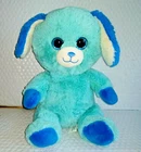 Spark Create Imagine PUPPY DOG 2-Tone Blue Soft 15in Plush Blue Glitter Eyes