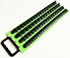 80pc GOLIATH INDUSTRIAL SOCKET STORAGE TRAY RAIL ORGANIZER HOLDER GREEN LSTBG