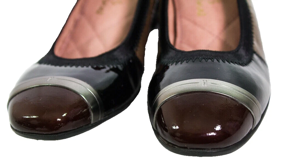 Hispanitas Guante Tacón Bajo Para Mujer Alto Brillo Ballet Bailarinas Zapato Plano Talla 4 Foto 4 de 4