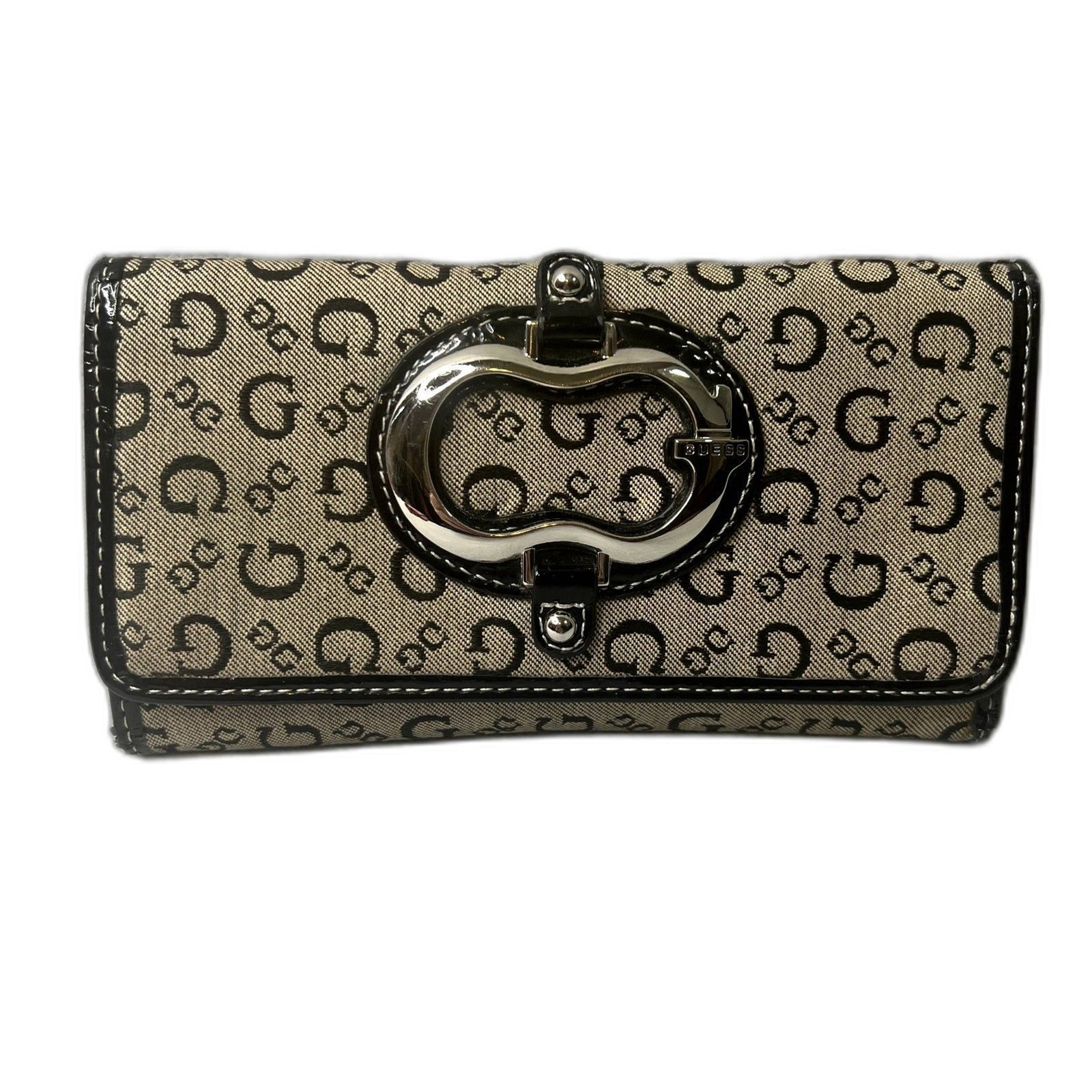 Guess Logo Wallet Trifold Basic Neutral - image 1