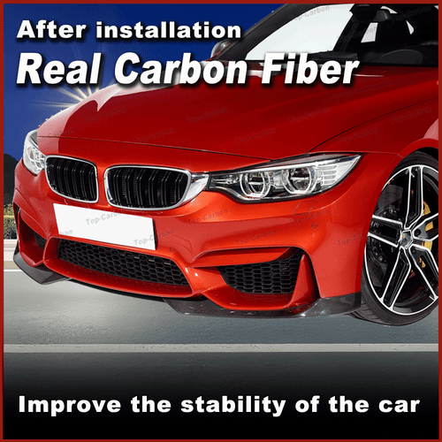 Spoiler labio aletas de carbono esquinas delanteras para BMW M3 F80 M4 F82 F83 - Imagen 2 de 13