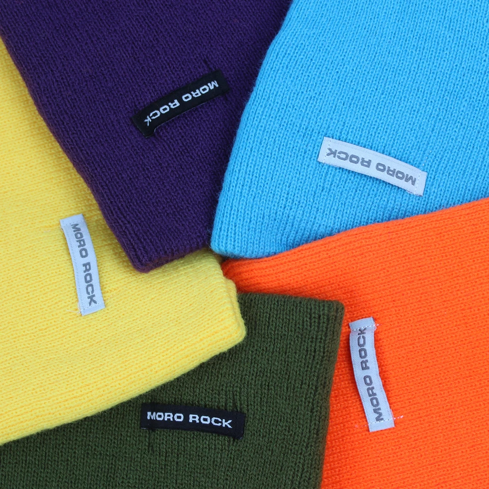 2 Piece Mororock Beanie Thicken Warm Cuff Plain Knit Ski Cap Men Women Acrylic - Image 4 of 4