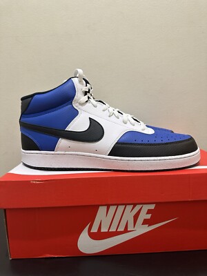 NIB Men Nike Court Vision Mid NN AF Shoes White/Game Royal  display picture 2
