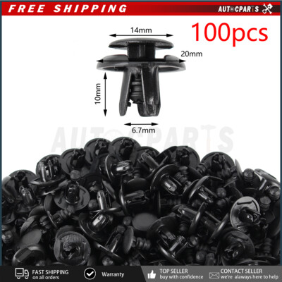 100PCS Retainer Fastener Fender Splash Shield Clips For Honda Insight Odyssey