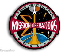 4" NASA MISSION OPERATIONS HELMET BUMPER EMBLEM DECAL STICKER MADE IN USA