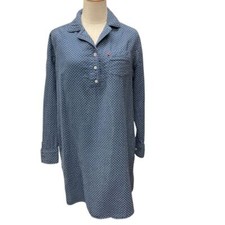 Levi's x Target Chambray Dot Woven Sleep Shirt Shirtdress Sz M Blue with Pockets