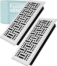 Home Intuition Basketweave Floor Vent Cover Floor Register with Mesh Cover