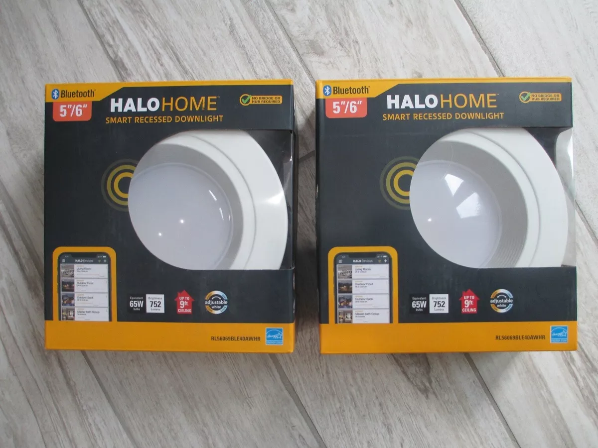 Halo Home Bluetooth Smart Integrated LED Recessed Ceiling Light LOT OF 2