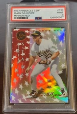 1997 PINNACLE CERTIFIED MIRROR RED #139 MARK McGWIRE POP 3 PSA 9