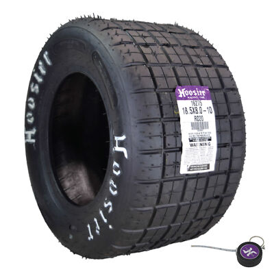 Hoosier Flat Track & TT Tire 18.5X8.0-10 CB RD20 with Hoosier Keychain