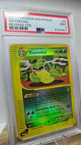 PSA 9 VICTREEBEL REVERSE HOLO FOIL - 2003 AQUAPOLIS 42/147