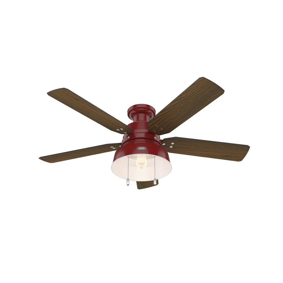 Ventilador de techo Hunter 52 pulgadas exterior o interior con luz LED - Techo rústico... Foto 2 de 4