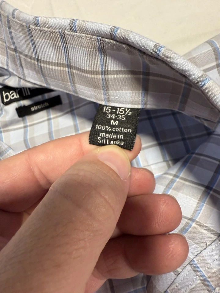 Camisa social Bar 111 slim fit elástica com botões - azul M-15- 15 1/2" - 34/35 - Imagem 3 de 4