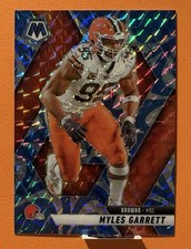 2025 Panini Mosaic Myles Garett Reactive Blue Prizm SP #181 CLEVELAND BROWNS!